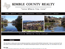 Tablet Screenshot of kimblecountyrealty.com